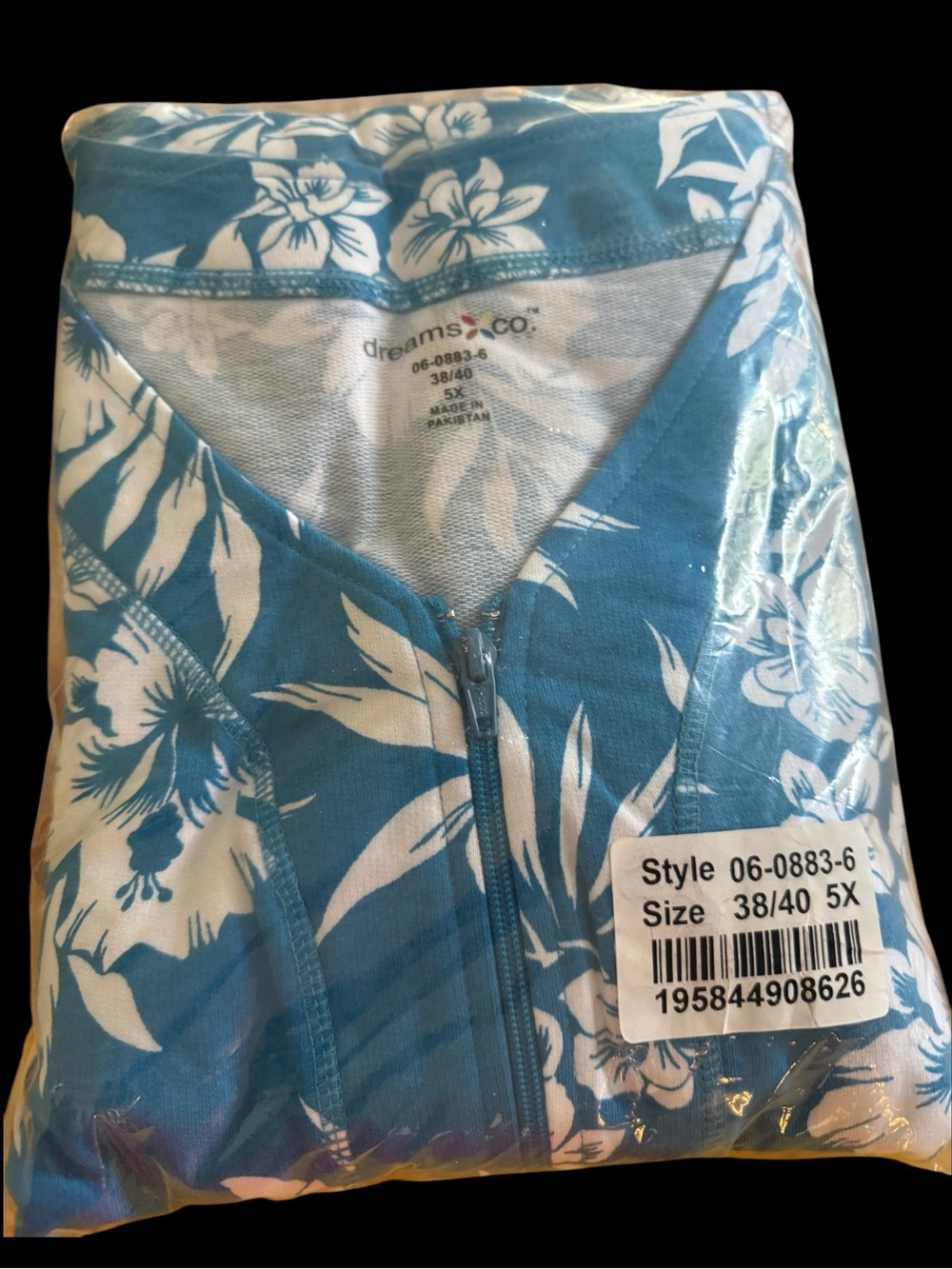 NWT Long French Terry Zip-Front Robe - Picture 2 of 3